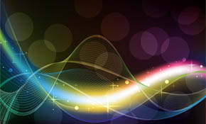 Abstract Colored Wave Line Vector B